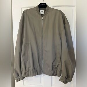Zara Tan Bomber Jacket